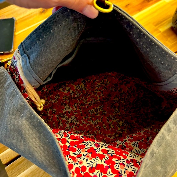 Meanwhile Ike back at the farm blue/greycanvas and leather tote - Picture 3 of 4